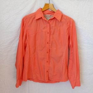Columbia Titanium Omni Dry women's peach hiking shirt, size medium.